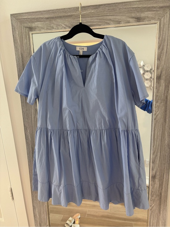 COS Dresses & Skirts - COS Pale Blue Tiered Short Sleeve Dress